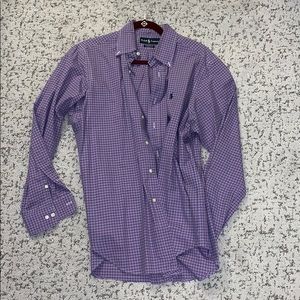 Purple men’s oxford button down